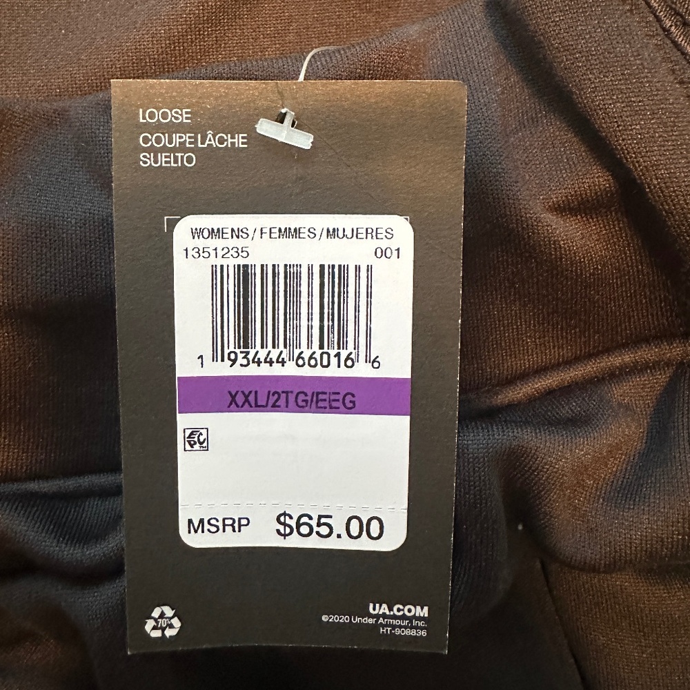 Under Armor Womens XXL Black Loose Pants NWT